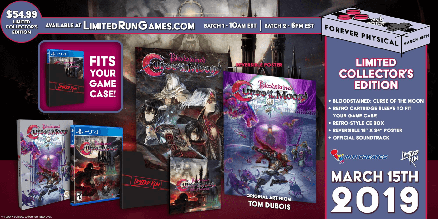 Bloodstained curse of the store moon 2 physical release