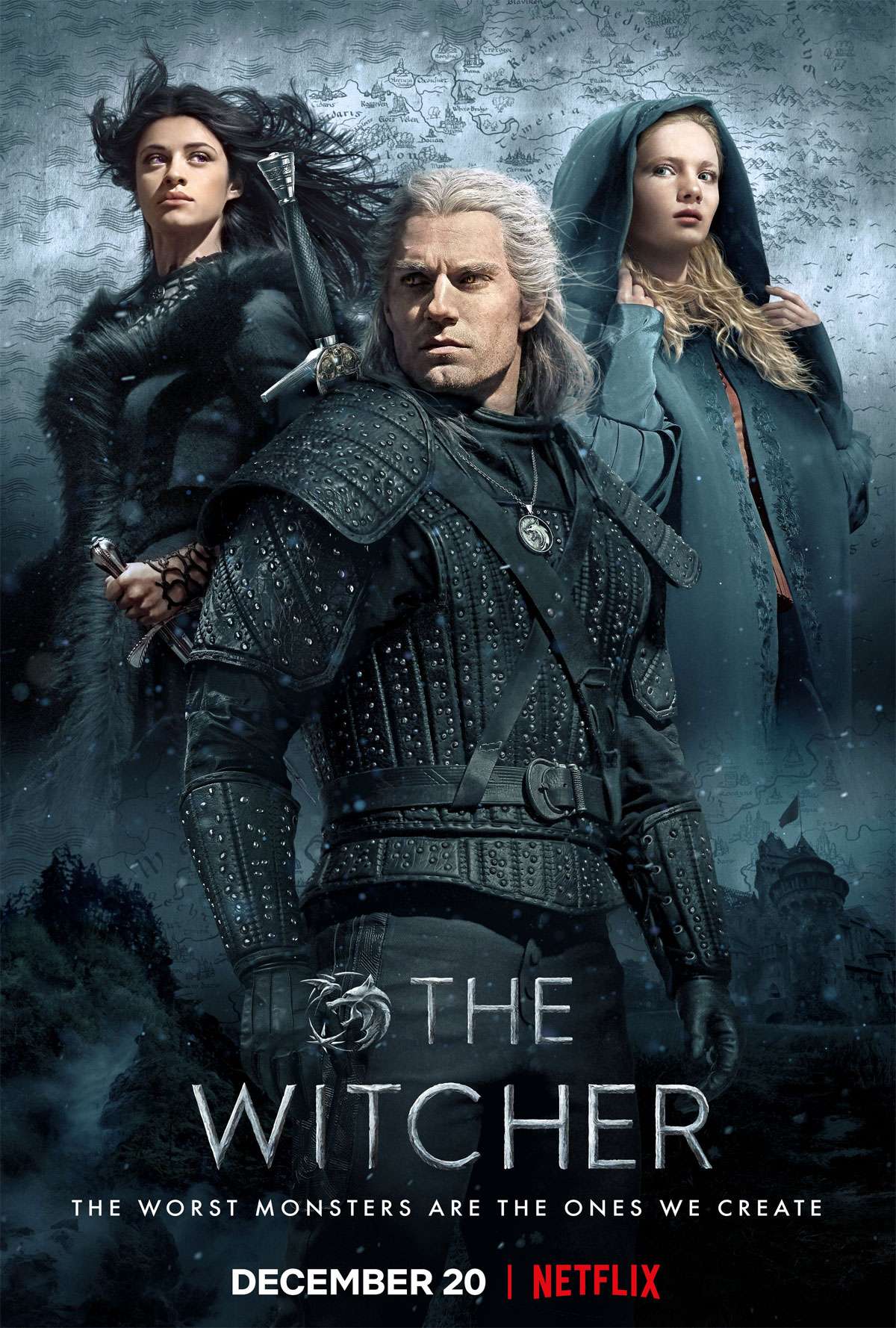 new-poster-for-netflix-s-the-witcher-puts-the-main-cast-front-and